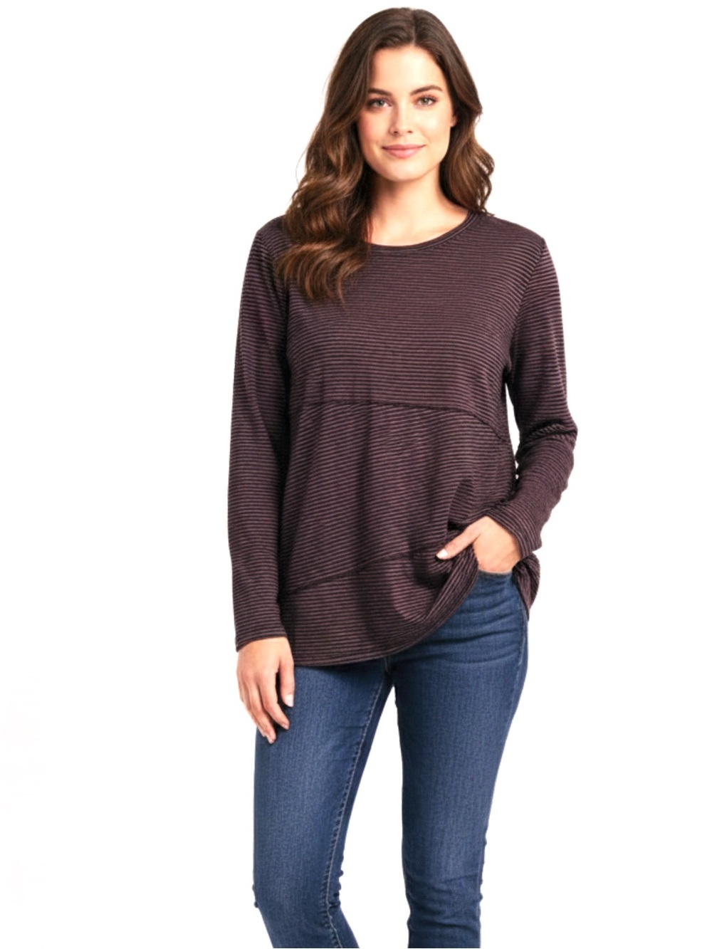 So Soft Striped Tunic Top - Like New - 26" p2p..29" length